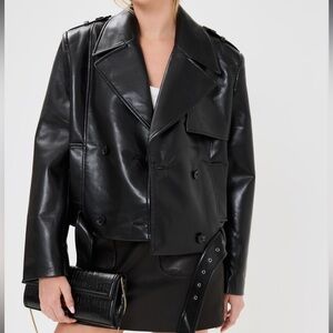Anine Bing Greer Leather Jacket Medium